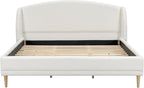 Christopher Knight Home Hazel King Size Bed Frame, Upholstered Platform Bed - Image 6