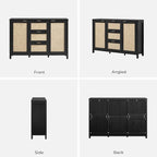 SICOTAS Rattan Large Sideboard Buffet Cabinet - Image 9