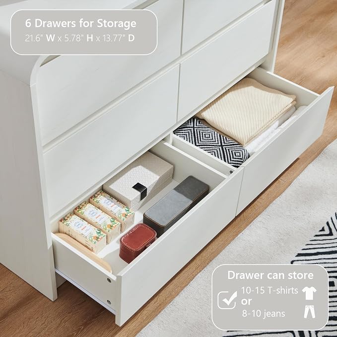 Aitjunz Modern 6 Drawers Dresser - Image 4