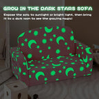 Foryoomi Extra Wide Kids Couch, Kids Sofa, Toddler Sofa, Glow in The Dark - Image 5