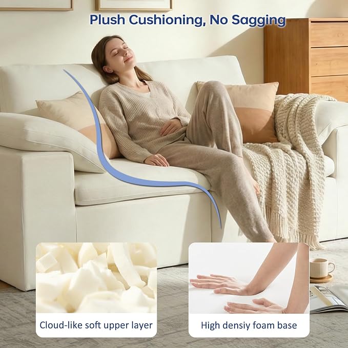 ANONER 140" Cloud Sectional Couches - Image 6