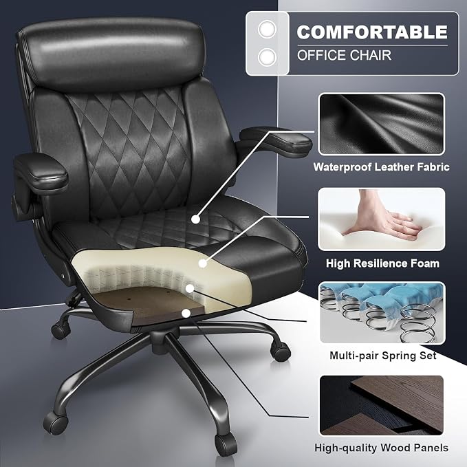 AnyGod Ergonomic Mid-Back Desk Chairs Comfy - Image 5