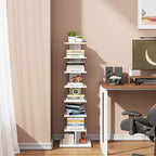 TUTOTAK Narrow Bookshelf, 8-Tier Bookcase, Spine Book Shelf - Image 8