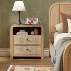 Oak&Sparrow Rattan Nightstand, 23.6'' Rattan End Table - Image 9