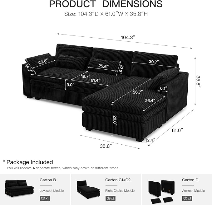 Belffin Large Modular Sectional Sofa - Image 2