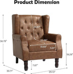 Mid-Century Modern Wingback Accent Chair - Image 2