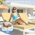 L'AGRATY Outdoor Lounge Chaise Cushion: 72x21x3 Inch Waterproof Lounge Chair - Image 3