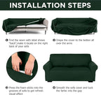 Peryiter 3 Pcs Couch and Loveseat Covers Set Sofa Cover - Image 3