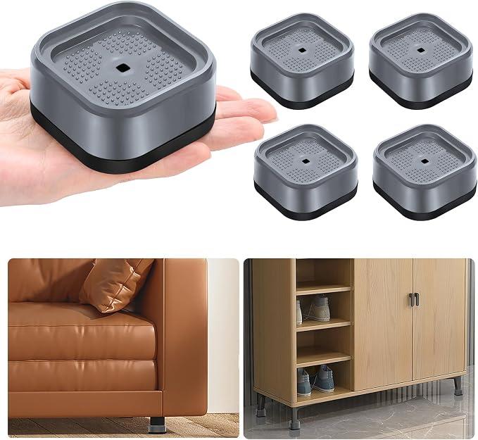 shouwuhho 4 Pack Furniture Risers Adjustable Bed Risers Heavy Duty Lifts Height - Image 8