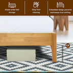Acacia Haven King Size Bed Frame and Headboard, Solid Wood Platform Bed Frame - Image 5
