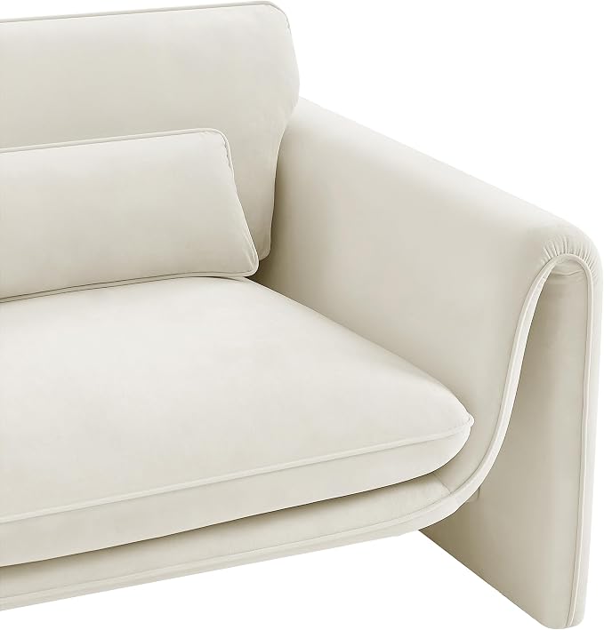 Meridian Furniture 199Cream-C Sloan Collection Modern | Contemporary Velvet - Image 12