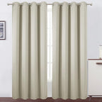 Light Beige Thermal Blackout Curtains/52 x 95 Inch/Set of 2 Panels Room by Lemomo