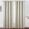 Light Beige Thermal Blackout Curtains/52 x 108 Inch/Set of 2 Panels Room by Lemomo