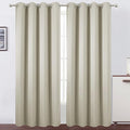Light Beige Blackout Curtains 52 x 84 Inch Long Beige Curtains Set of 2 Panels by Lemomo