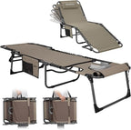 KingCamp Tanning Chair with Face Hole, Lounge Chairs Outdoor Folding Comfy by KingCamp