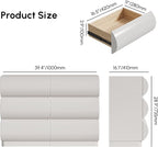 homary Modern 6 Drawers Dresser, 39.4" Wide Faux Leather Chest of Drawers - Image 2