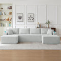 134 Inch Modular Sectional Sleeper Sofa, Boneless Cloud Couch by HANXIN