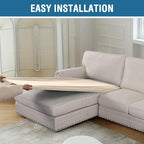 H.VERSAILTEX Sectional Couch Covers 1 Piece Chaise Slipcover L Shape Separate - Image 8