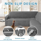 HDCAXKJ Corner Sectional Couch Covers Velvet Stretch L Shape Sofa Cover Soft - Image 4