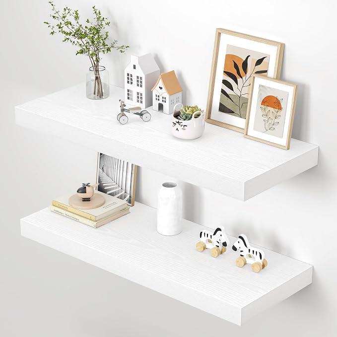 Dreamland 36" Floating Shelves for Wall, Wall-Mounted Shelves for Bedroom by Dreamland