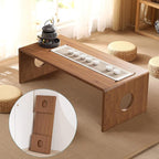 Foldable Japanese Floor Table Low Bamboo Table by Unknown