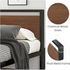 SHA CERLIN 14 Inch King Size Metal Platform Bed Frame - Image 4