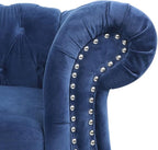 AVZEAR 3 seat Sofa, Velvet Living Room Large Sofa Modern Chesterfield Fabric - Image 7