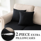 LA MEACK Couch Cushion Covers for Sectional Sofa L Shape Washable Separate Seat - Image 3