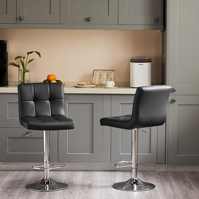 DUMOS Bar Stools Set of 2, 24 inch Counter Height Bar Stools, Upholstered by DumosLifestyle