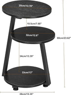 BEWISHOME Round End Table Side Table - Image 3