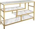 AT-VALY Console Table 4-Tier Storage Shelves Entryway Table Hallway Tables by AT-VALY