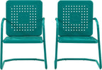 Crosley Furniture Bates 2-Piece Outdoor Chair Set, Retro Metal Patio Chairs - Image 4