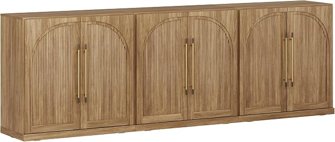 BELLEZE 3 Tier Bookshelf with Double-Arc Door - Image 8