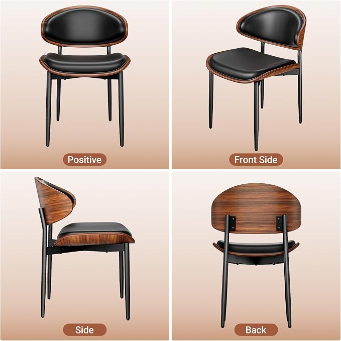 YaFiti Dining Chairs Set of 6, Dining Room and Kitchen Chairs, Mid Century - Image 8