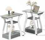 FROMJBEST End Tables Living Room Set of 2, Nightstand by FROMJBEST