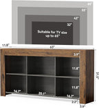 LITTLE TREE TV Stand with Storage, 63-Inch Entertainment Center with Shelves - Image 3