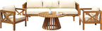 Merax Outdoor 4-Piece Acacia Wood Conversation Set - Image 3