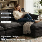 U Shaped Modular Sectional Sofa, Cloud Couch - Image 6