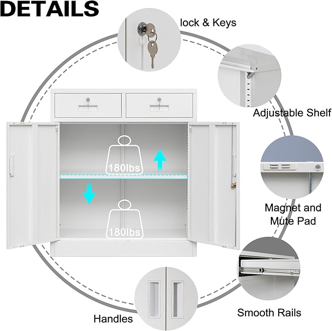 Wanfu Metal Storage Cabinet, Locking Storage Cabinet - Image 6
