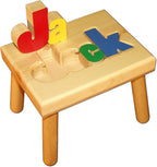 Damhorst Toys Personalized Wooden Child's Name Puzzle Stool Primary Colors by Damhorst+Toys+%26+Puzzles+Inc.