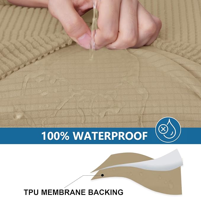 Waterproof Sectional Couch Covers, Non Slip Sofa Cushion Covers | L Shape - Image 3