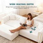 90.6'' Velvet Folding Floor Sofa Bed - Image 4