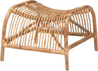 bali & pari Lamaria Modern Bohemian Natural Rattan Footstool by balipari