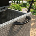 GarveeLife Outdoor Wicker Storage Box, PE Rattan Patio Storage Chest - Image 7