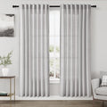 Grey Linen Curtains 80 Inches Length by Nanspring