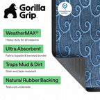 GORILLA GRIP 100% Waterproof All-Season WeatherMAX Doormat 35x23, US Designed - Image 2