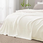 BEDELITE Fleece Blanket Soft Plush Full Bed Blanket Cream 84"x90" | Ultra Soft - Image 3