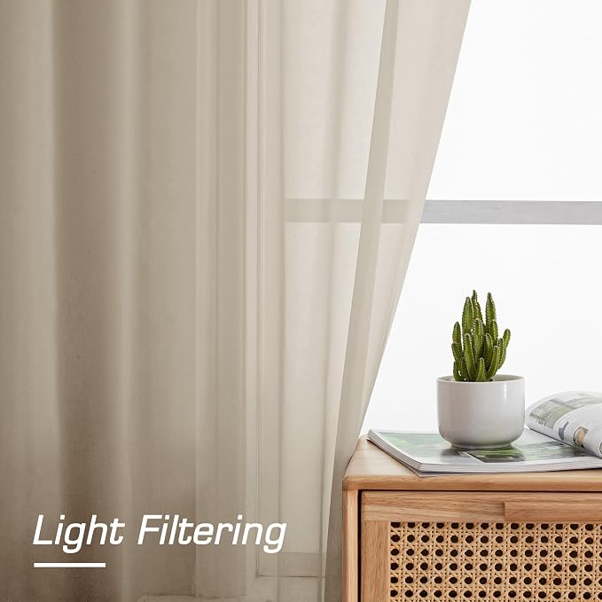 Extra Long Sheer Curtains 96 inches Long - Image 3