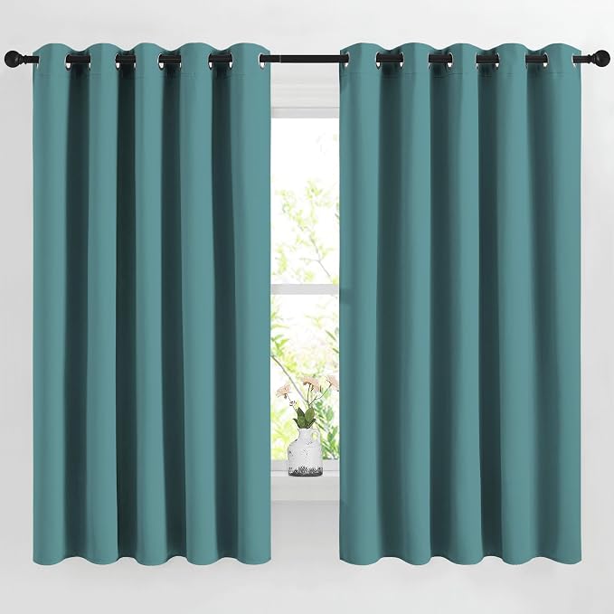NICETOWN Blackout Curtains 66 inches Long, Grommet Window Treatment Energy by NICETOWN