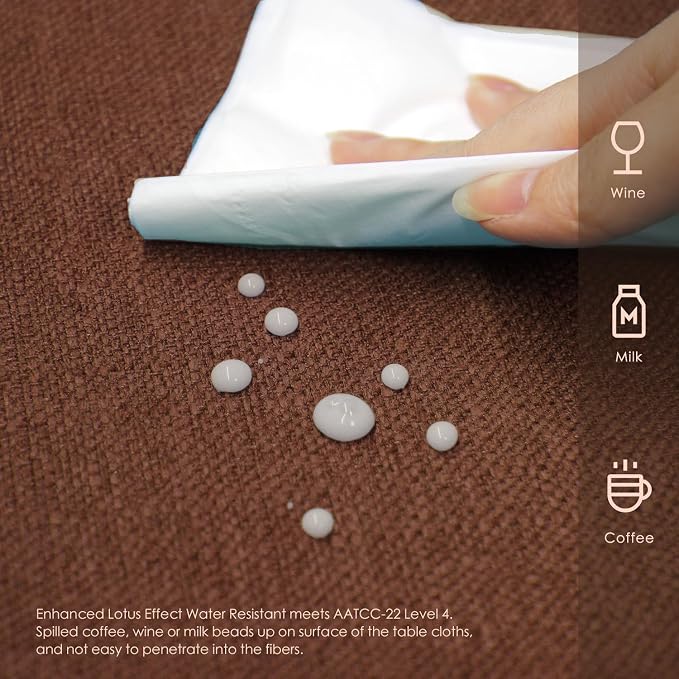 BALCONY & FALCON Rectangle Tablecloth Washable Wrinkle Resistant and Water - Image 3
